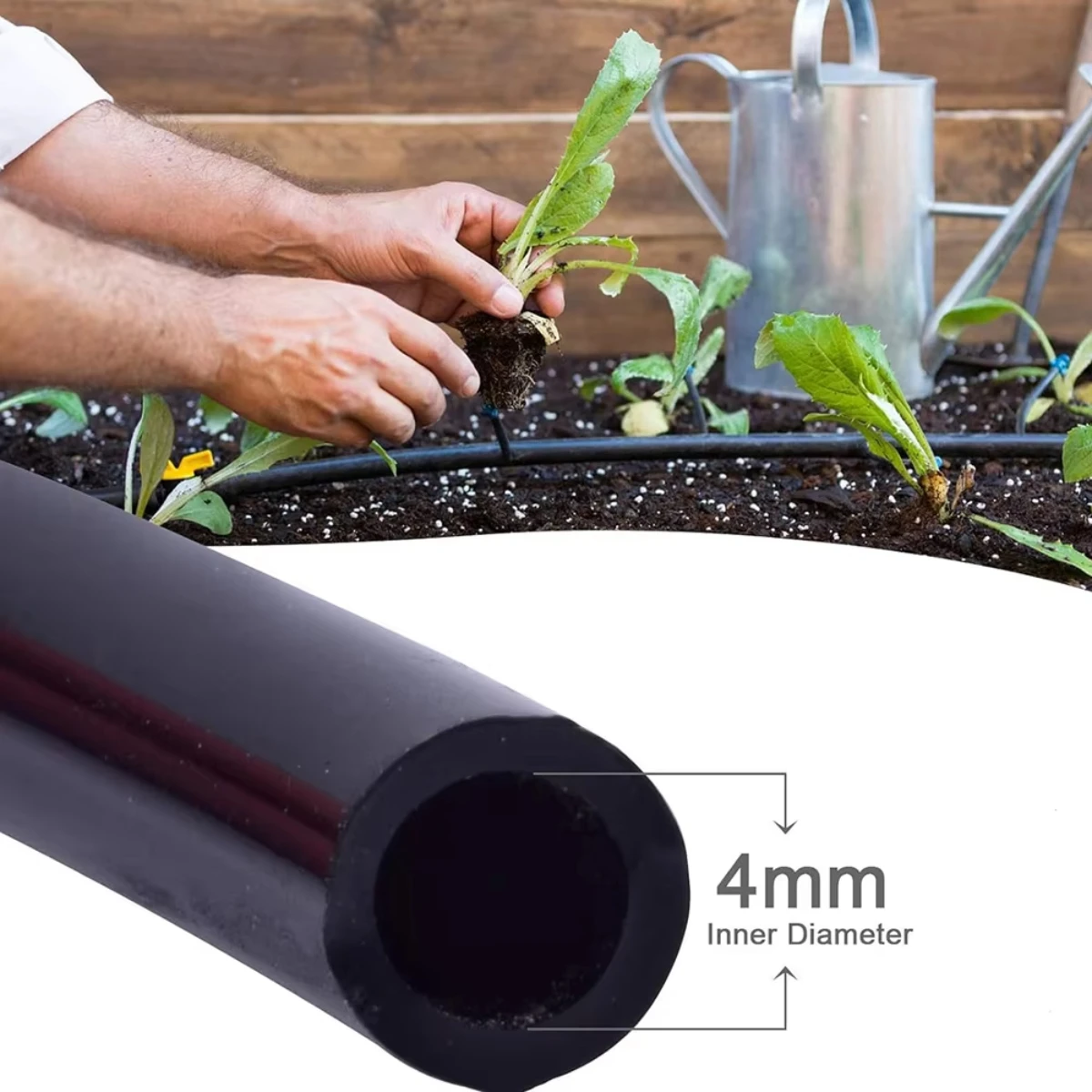 5m Black Drip Irrigation Hose Perfect for DIY Garden Irrigation System Or as Blank Distribution Tubing for Any Garden
