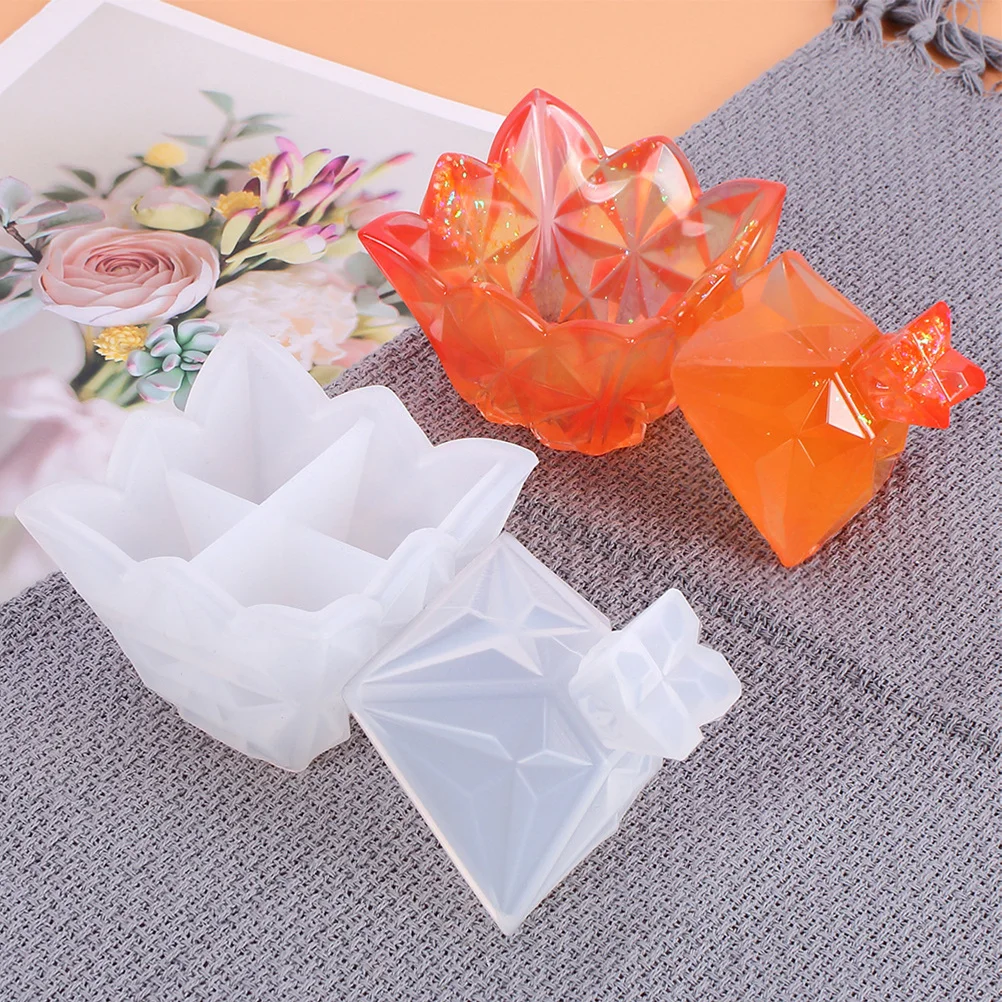 

DIY Crystal Epoxy Silicone Box Mold White Jewelry Storage Case Mold Silicone Jewelry Packaging Container Soft Stretchy Reusable