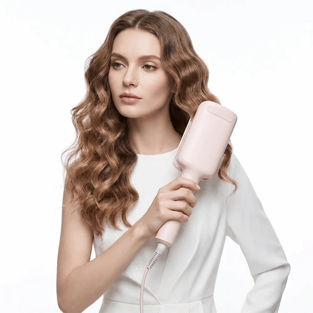 1set（5pcs） 40mm Large Barrel Automatic Hair Curler Humanized Handheld Stable Heating Negative Ion Curling Iron Soft Natural Wave