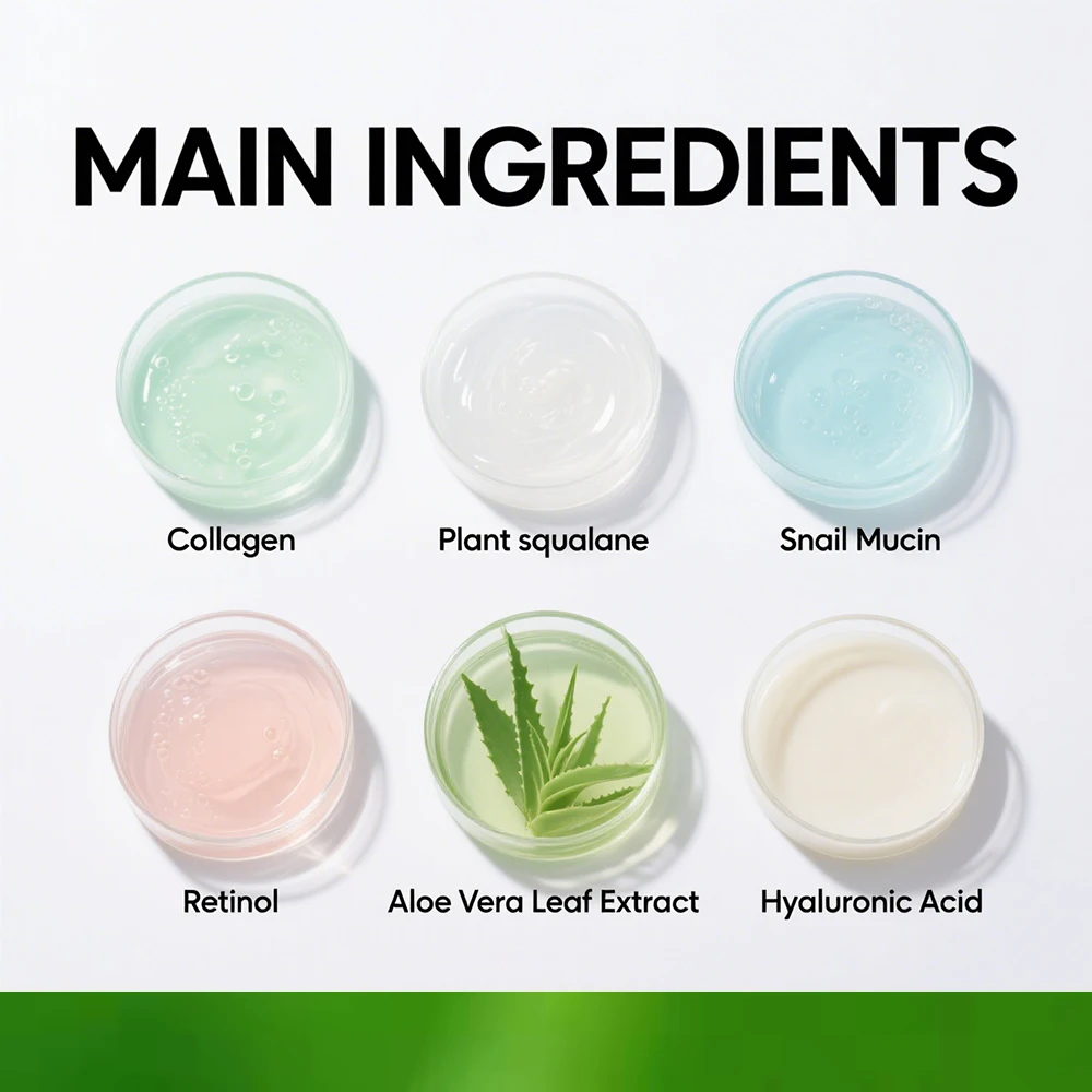 Krim Perbaikan Kulit SUYARUN dengan Lidah Buaya & Squalane Nabati, Pelembap Pengencang Anti-Penuaan, Untuk Semua Jenis Kulit.