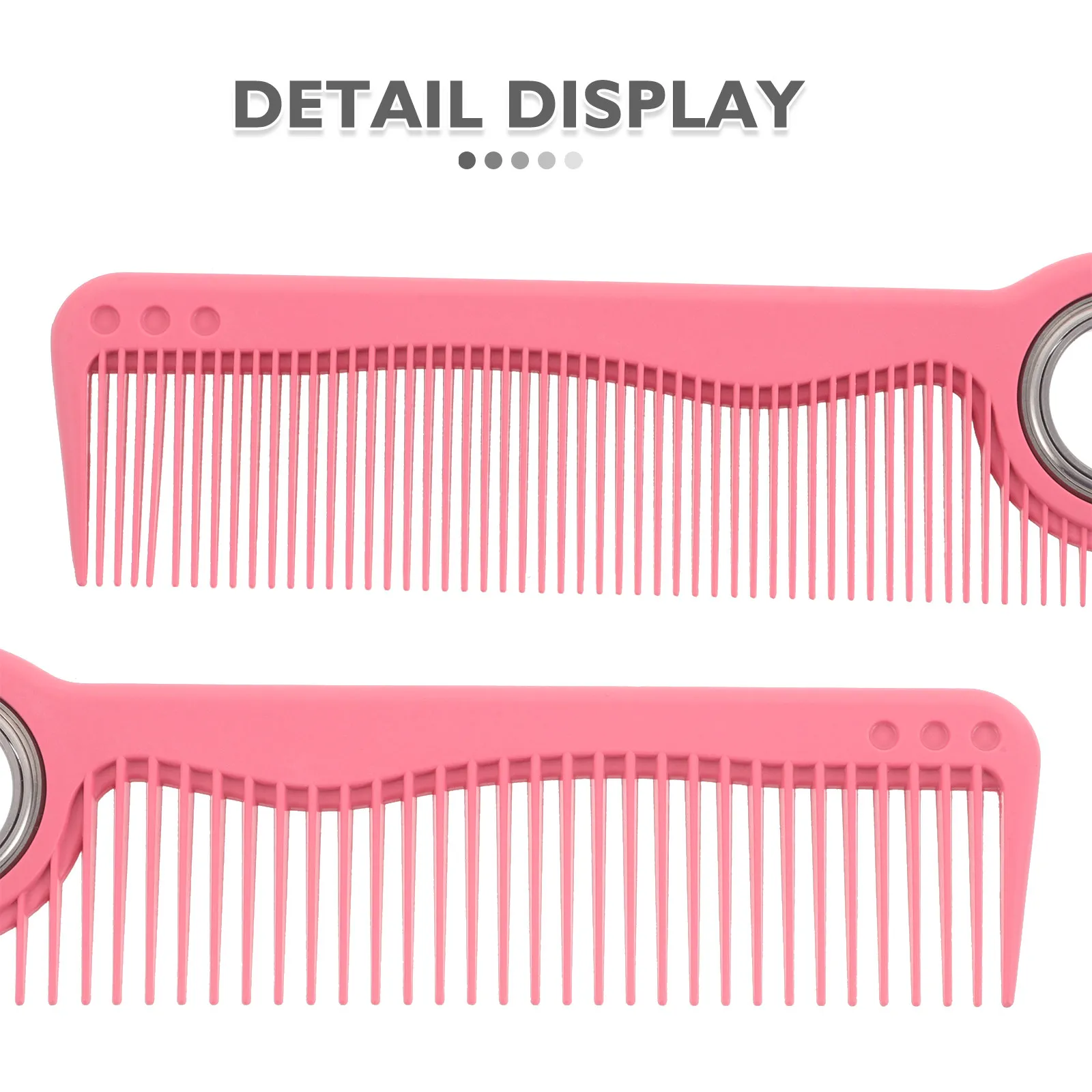Professional Rotating Hair Comb with Smooth Spinner Anti-Static Barber Styling Comb for Salon Hairdressers All Hair Types Pink - view 3