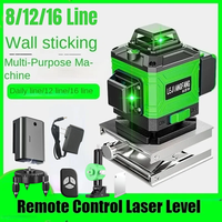 High Precision 360° Self-leveling Laser Level Instrument 3000mAh Battery High Power Green Laser 3D/4D 8/12/16 Lines Laser Vert