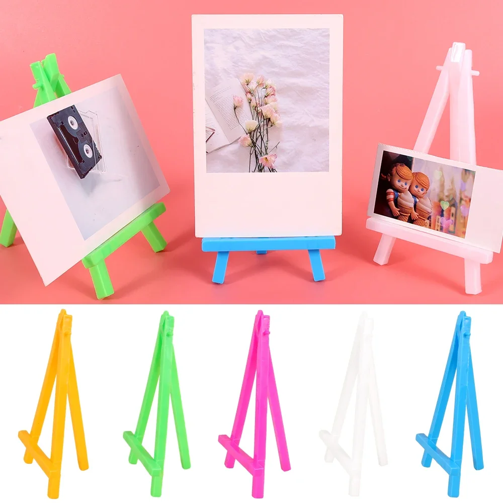 10/1Pcs Palstic Mini Easel Frame Triangle Wedding Table Card Stand Display Holder Holder Children Painting Craft Artist Supplies