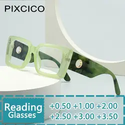 R56788 Luxury Hollow Out Legs Reading Glasses Dioptric +100 ~+300 Women Large Size Retro Square Colorful Presbyopic Eyewear