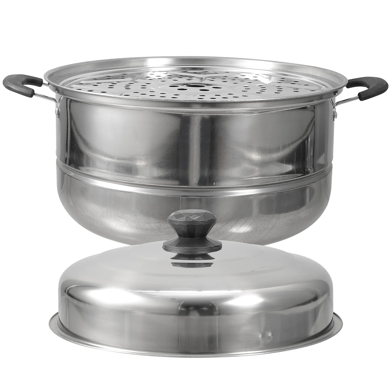 

Stainless Steel Steamer Vegtable Dumpling Kitchen Pot Food Pasta Cooker Double-layered Stockpot Multifunction Vegetable