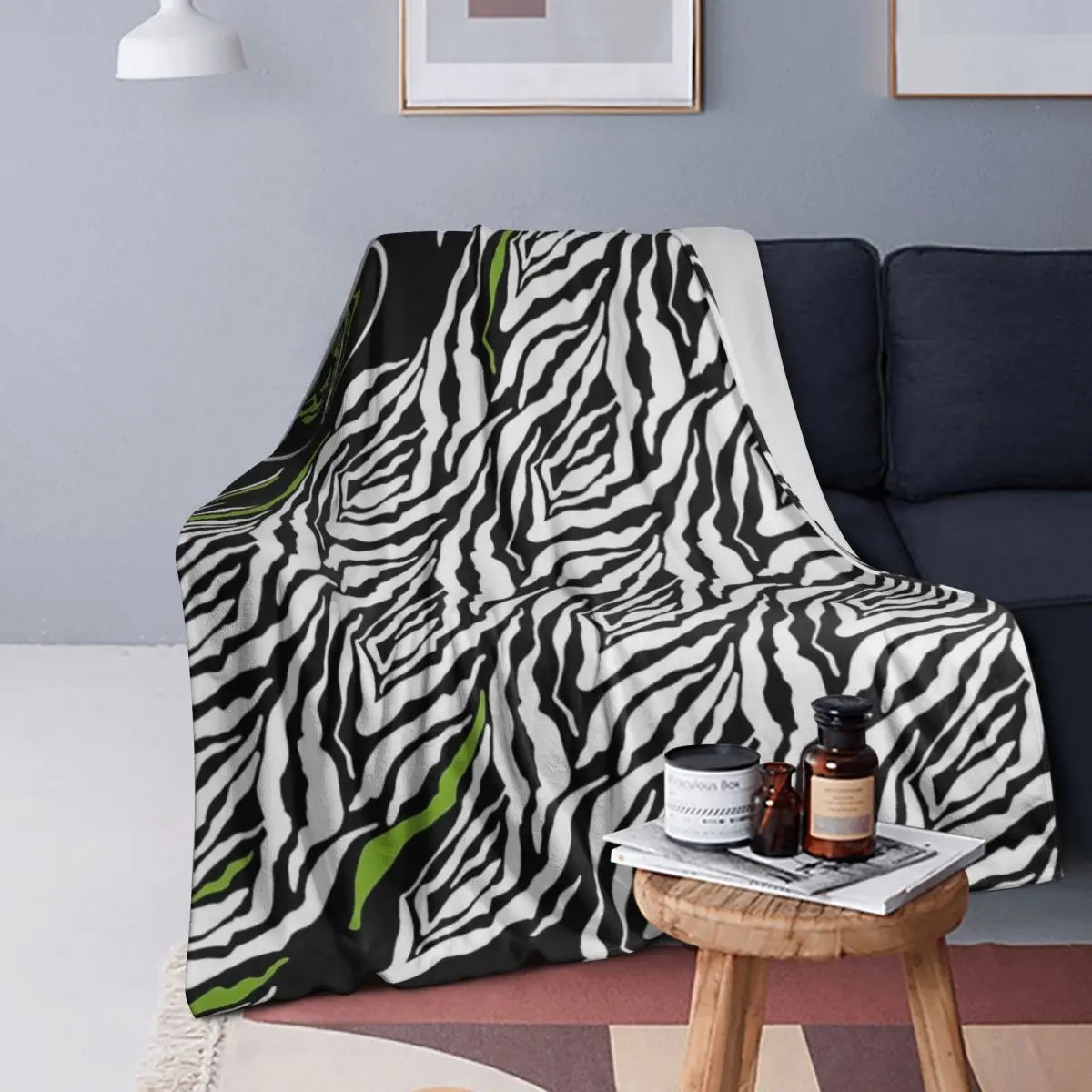 

Gowild Seamless Zebra-Panther Cougar Design Variant Blankets Soft Warm Flannel Throw Blanket Bedspread Bed Living room Picnic