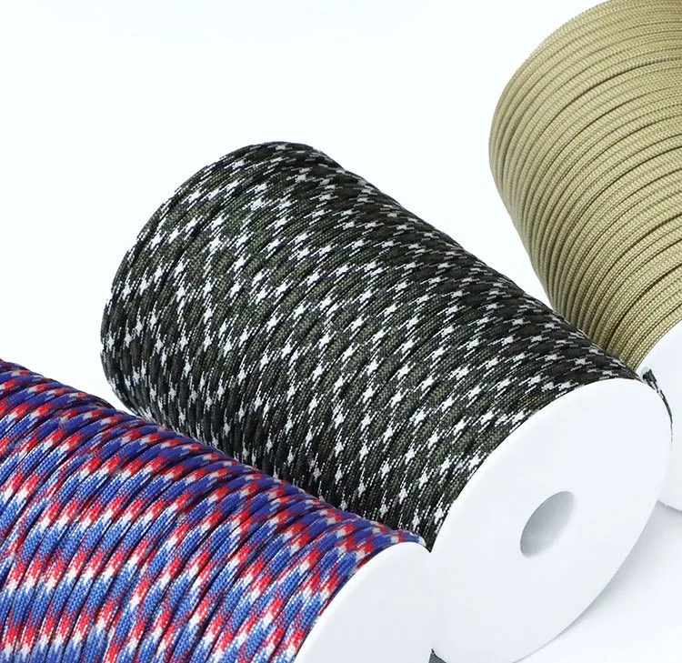 100 m 550 Militär 7-adriges Paracord-Seil 4 mm Outdoor-Polyester-Fallschirmschnur Camping Survival Regenschirm Zeltbündel – Detail 6