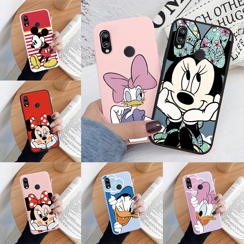 Coque For Huawei P20 2018 P20 Lite Pro Phone Case Pink Mickey Mouse Minnie Cover Soft TPU Fundas For Huawei P20 2018 P20Pro Duck