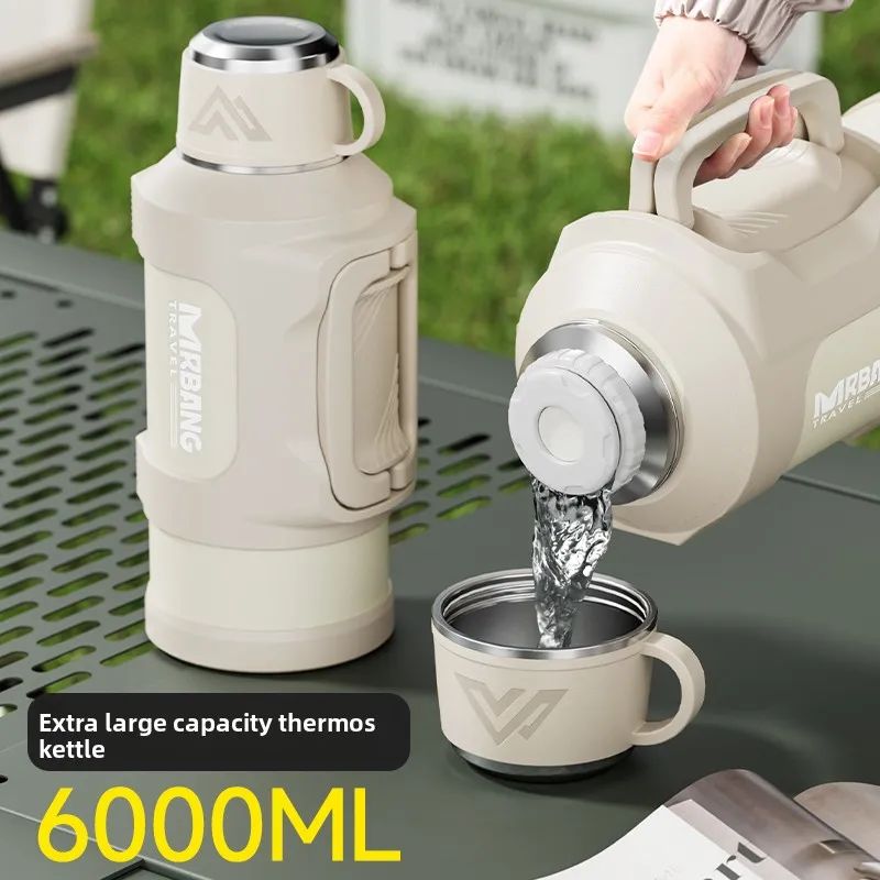 

High-End 36 Stainl Steel Large Capaci 3L Outdoor Portable Car Thermal Bottle Home Dormi Warm Water Pot