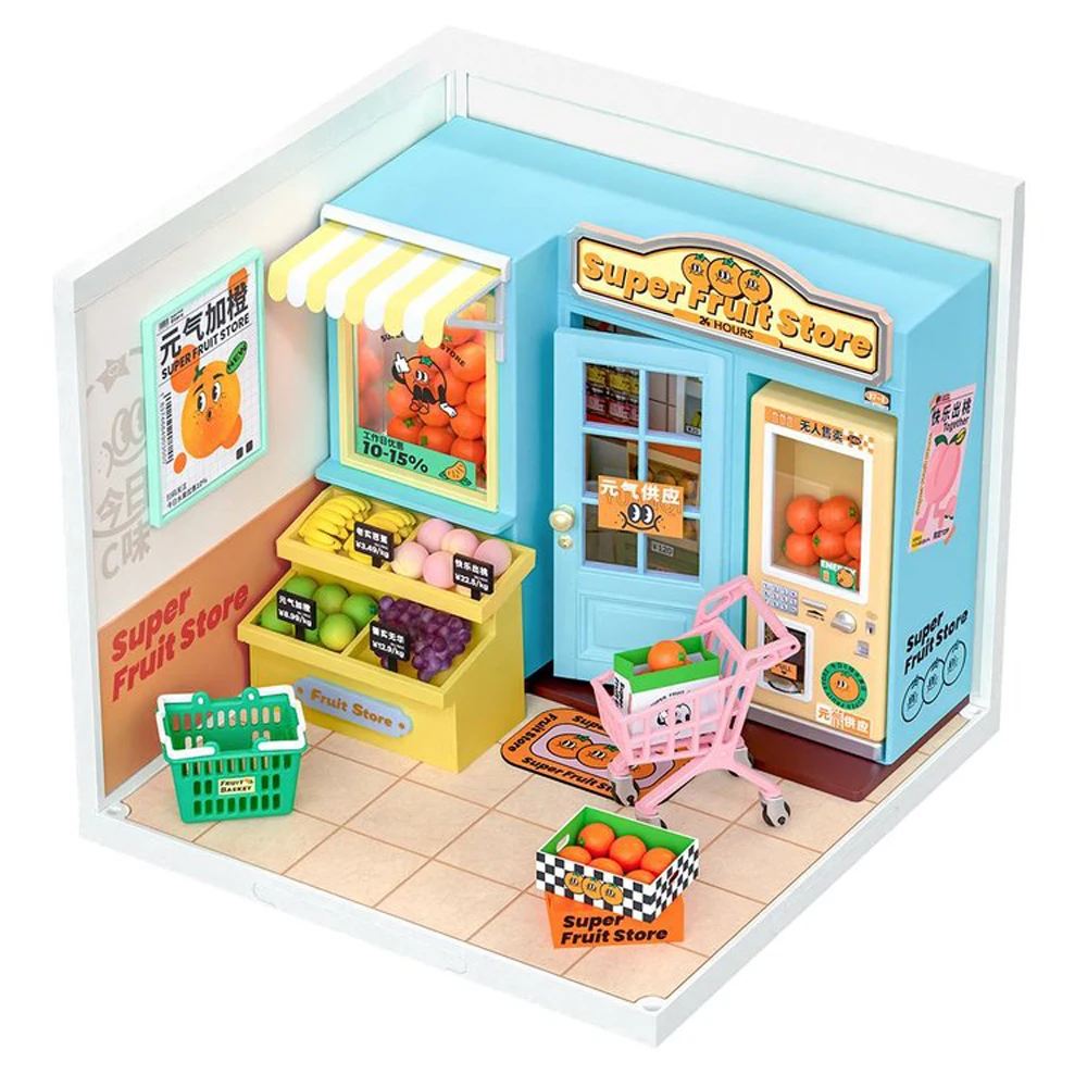 Novo 3D Mini Doll House Modelo Realista Brinquedo DIY Montagem Doll House Puzzle Modelo Handmade Building Block Toy Presente de Aniversário das Crianças