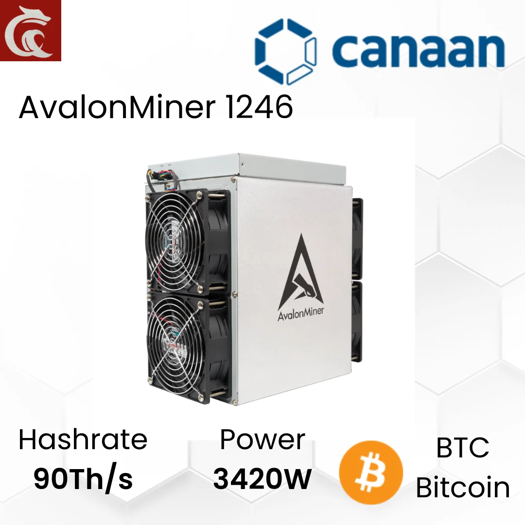 Canaan Avalon 1246 mining machine, brand new, second-hand, 90 Th/s, 3420 watts, Bitcoin mining machine, Bitcoin Asic mining mach