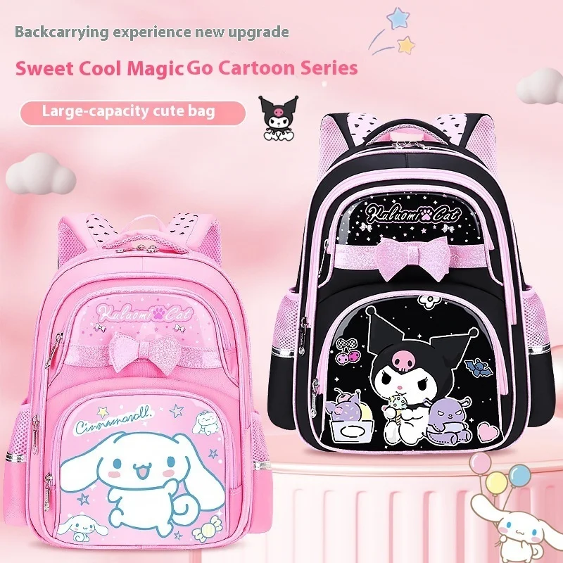 Sanrio Kuromi Backpack With Large Capacity To Reduce Weight, Girls Backpack With Spine Protection, Children's Backpack