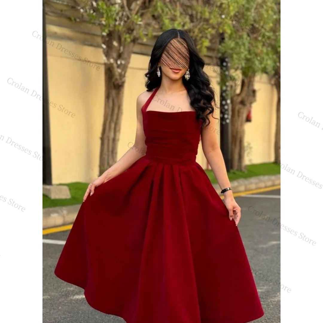 

Классические вечерние платья трапециевидной формы с лямкой на бретельках, макси-оборки, элегантное платье для выпускного вечера, платья для помолвки