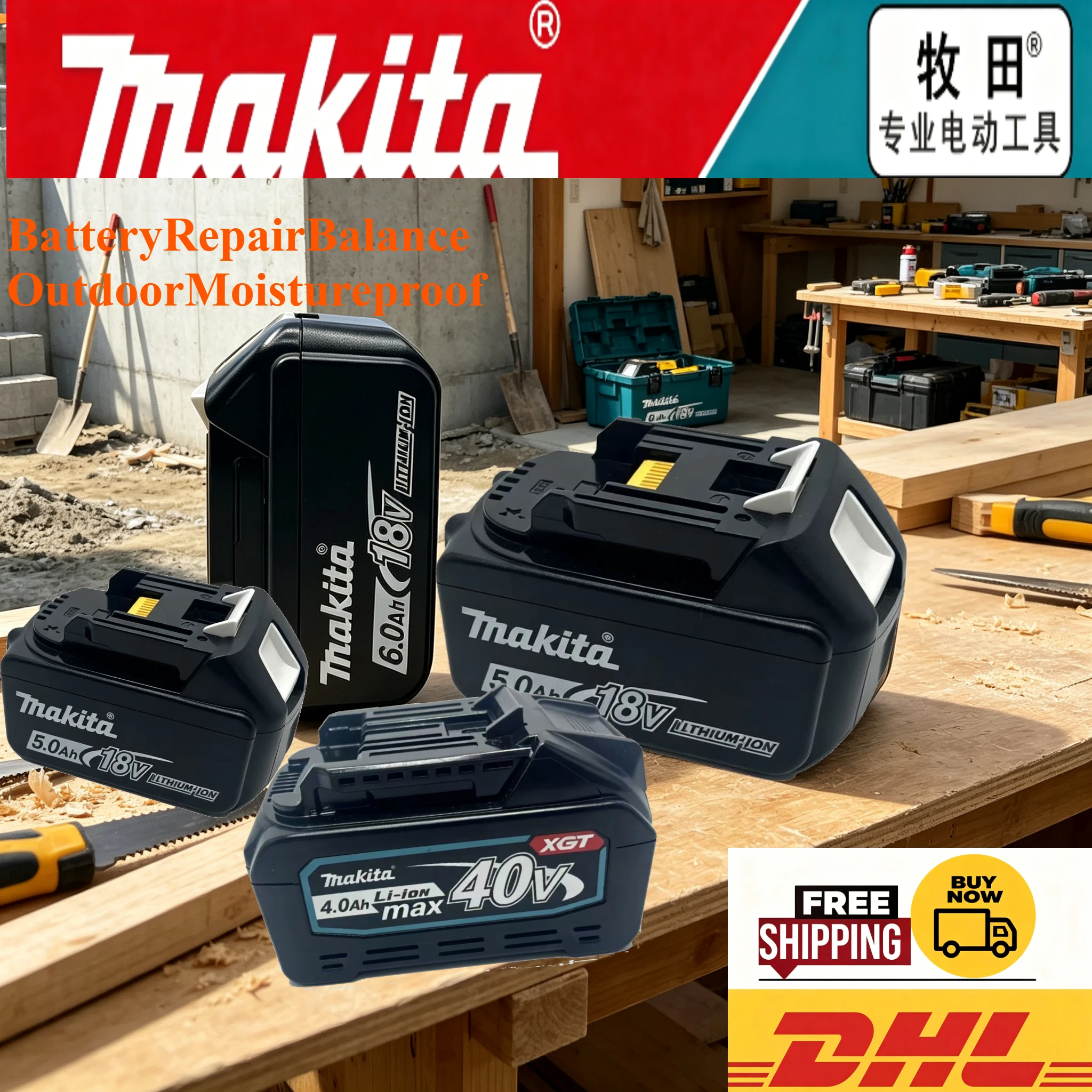 

100% Authentic Makita 18V BL1850 BL1860 Battery Full Compatibility For Drills Impact Wrenches Grinders Vacuum Work Lights