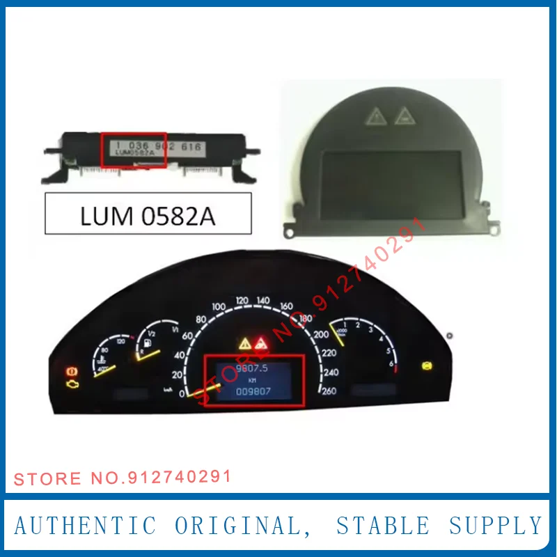 

Original LCD Display Screen For Mercedes Benz S500 S55 CL500 Class W220 W215 LUM0582A LUM0279C Instrument Cluster Replacement