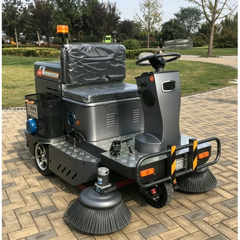 Commercial Ride-on Electric Street Sweeper Machine Road Sweepering Cleaner Mechanical Broom Sweeper for United States