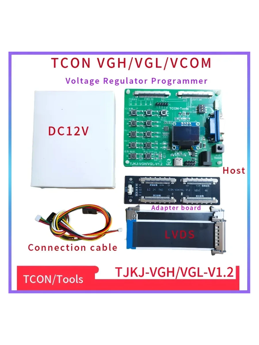 TJKJ-VGH VGL-V1.2  tcon vgh vgl vcom voltage regulation programmer