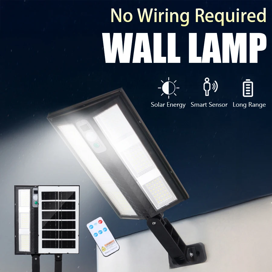 

210 Solar Outdoor LED Wall Light Human Body Waterproof Sensin Suitable for Garden Terrace Garage Courtyard and Street Lighting