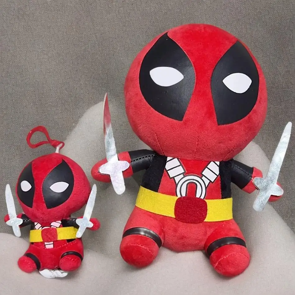 12-22cm Anime Marvel Deadpool Plush Stuffed  Toys Kawaii Dolls Cartoon Comics Figures Kids Birthday Christmas Gifts