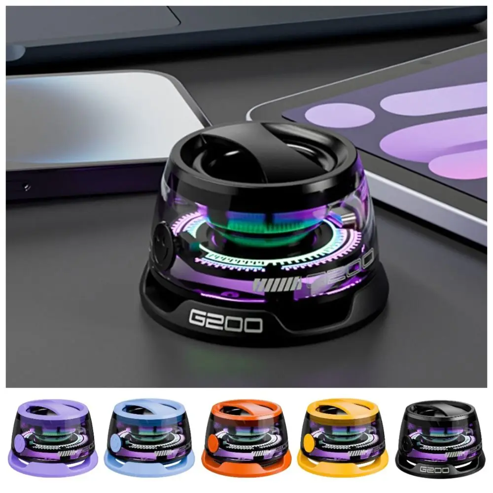 

2-in-1 Mini Bluetooth Speaker Magnetic with RGB Lighting Wireless Sound Box Creative Stereo Sound Subwoofer Phone Stand