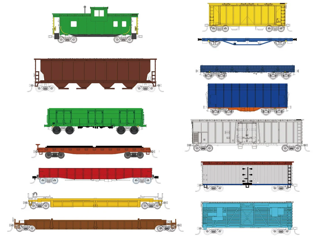 Evemodel Customized Personalized O HO N Scale Container Wagon DIY Grafitti Image Picture UV Print