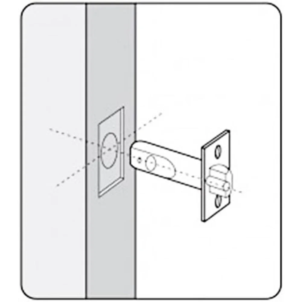 Loquet de porte en laiton poli, loquet tubulaire en forme de rayon, usage domestique et de bureau, vis assorties pour documents