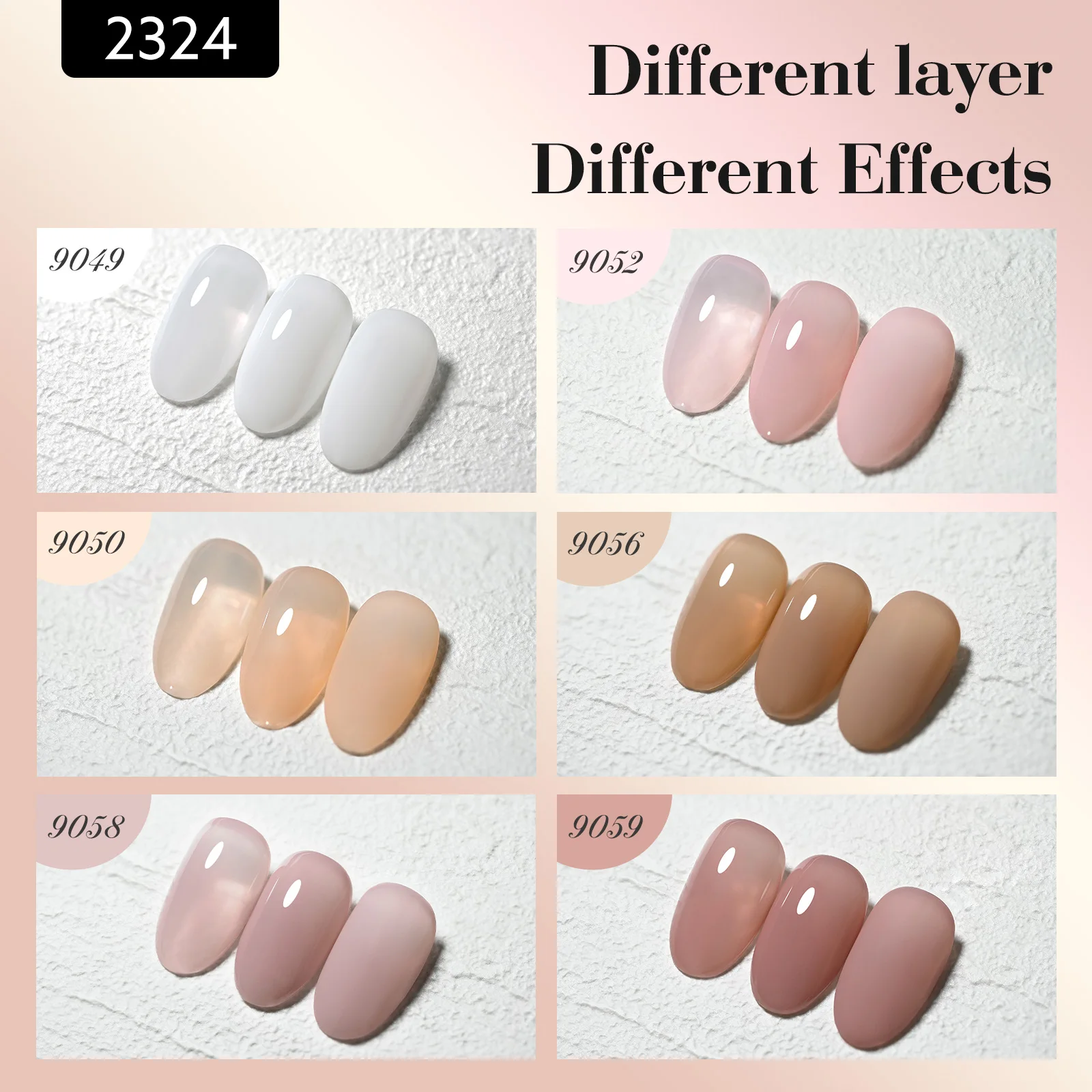 CANNI Color Rubber Base Quick Builder Nagelgel-Set HEMA FREE TPO FREE Jelly Nude 6 Stück 9 ml Gel UV LED Soak Off Gel Nail Art Gel – Detail 30