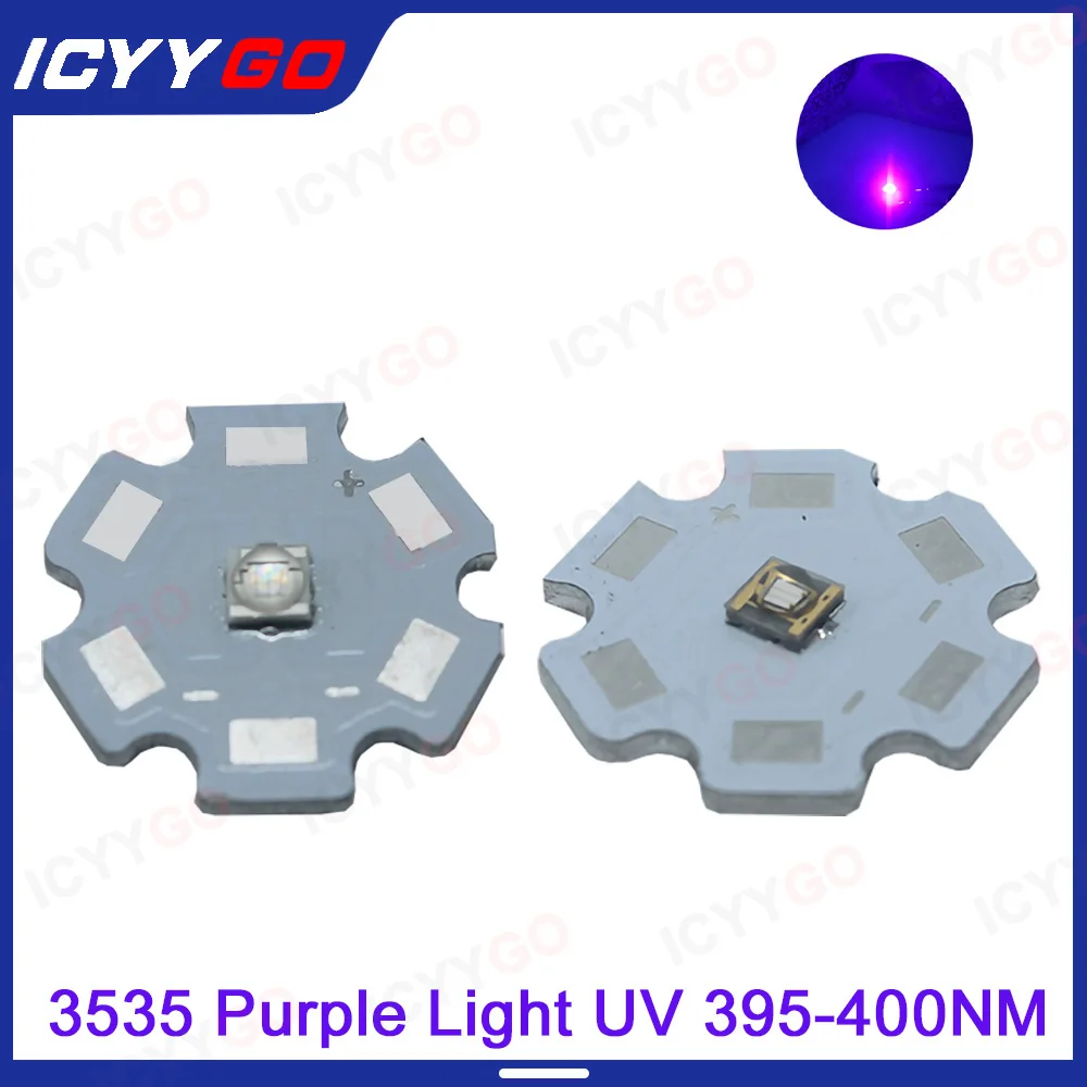 3W High Power LED Patch 3535 Purple UV lamp Beads 395-400NM 700MW 1000MW Printing Curing UV Purple LED