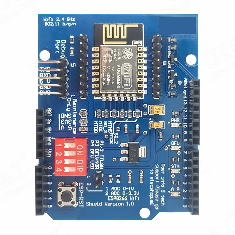 ESP8266 WiFi Serial Expansion Board Module ESP-12E Development Board for Arduino R3 ESP 12E