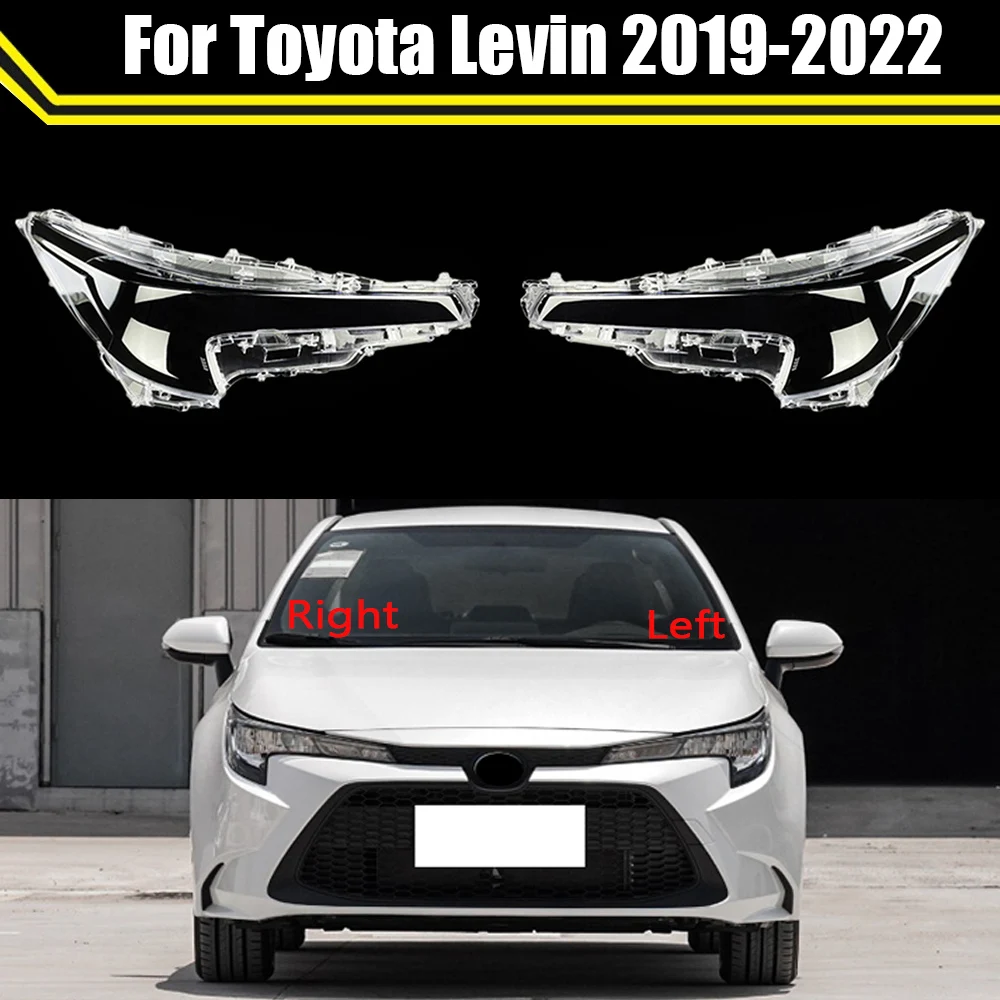 For Toyota Levin 2019 2020 2021 2022 Car Front Lens Lamp Shade Shell Transparent Auto Light Case Headlight Cover Lampcover