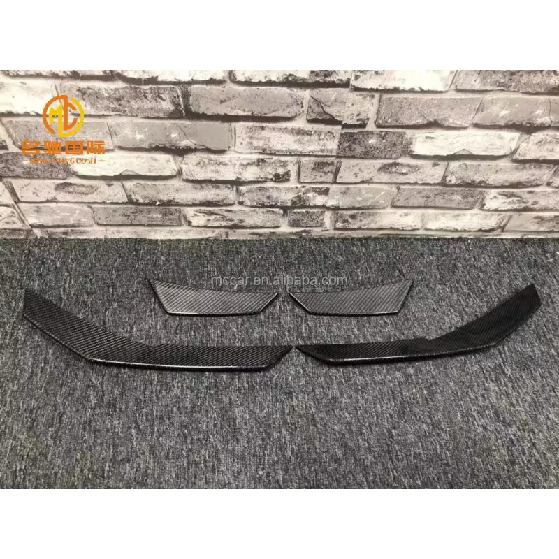 Audi R8 Capristo Carbon Fiber Front Lip Car Bumper Side Blade Spoiler