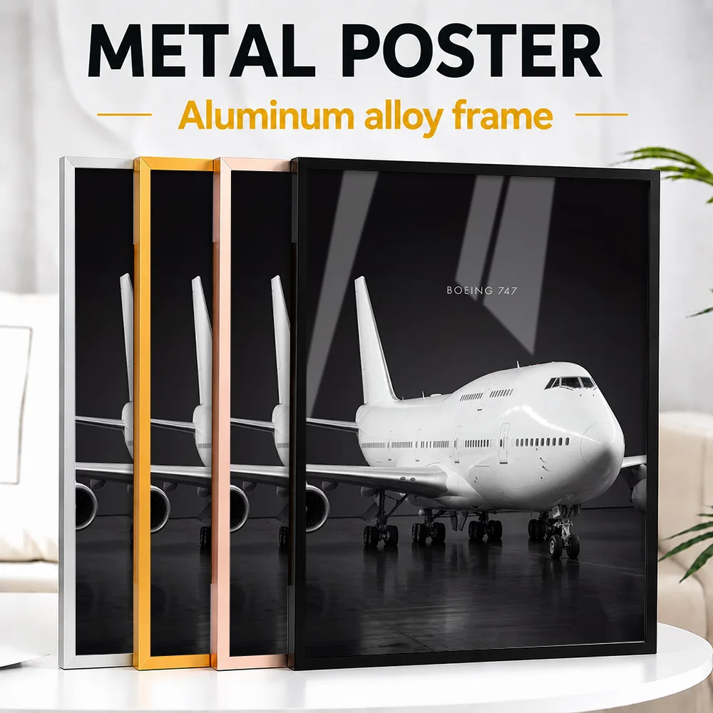 Boeing 747 Metal Poster With Aluminum Alloy Frame Personalized Flight Tribute Wall Art Perfect Within Office As Veteran Gift