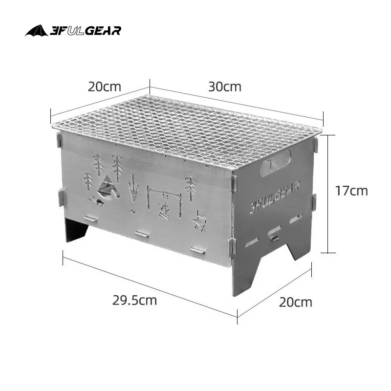 

3F UL GEAR портативный складной гриль-печи для барбекю съемный гриль для кемпинга открытый кемпинг пикник из нержавеющей стали дровяная печь для барбекю