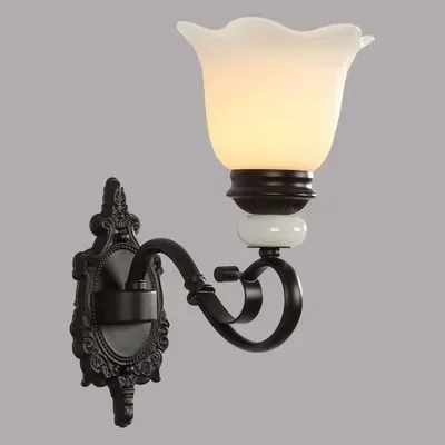 الأمريكية بسيطة السرير الجدار مصباح غرفة المعيشة حائط الخلفية غرفة نوم الممر المدخل غرفة الطعام خمر الزجاج الحديثة الجدار مصباح #5