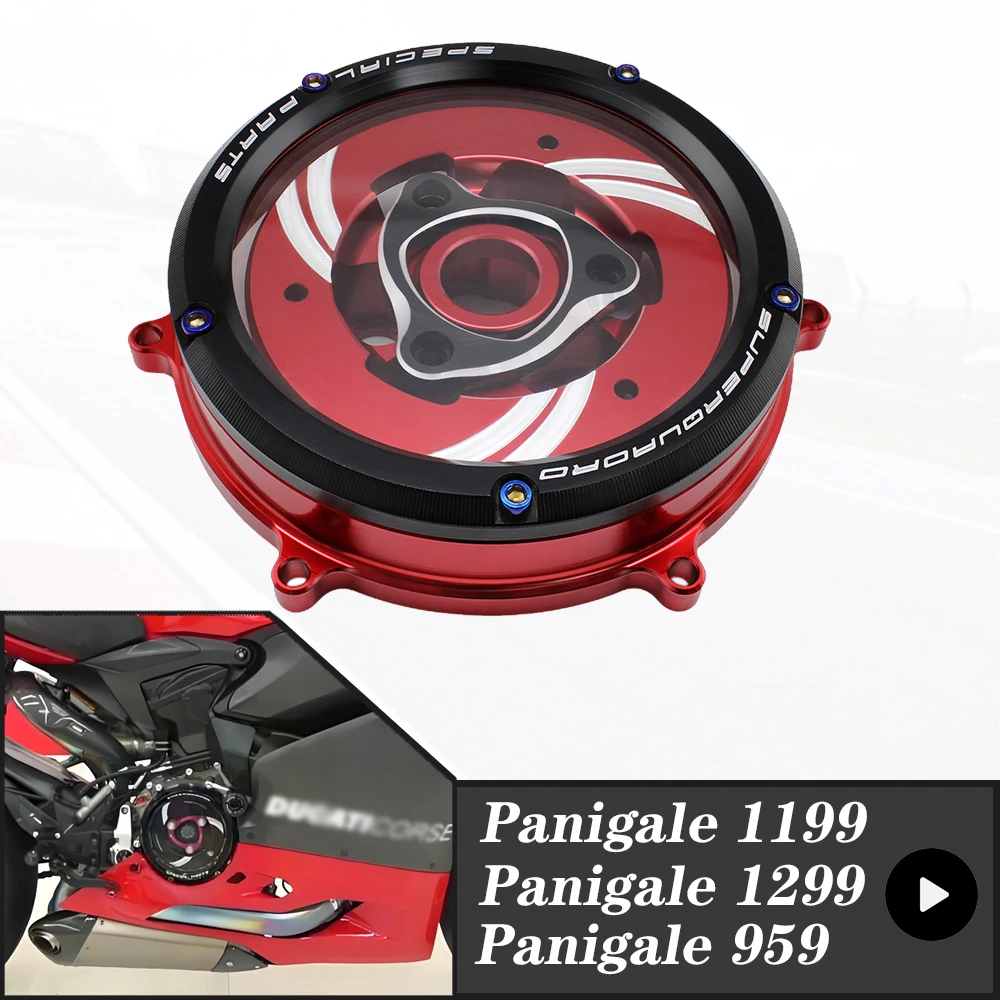 Voor Ducati Panigale 959 1199 1299 V2 Motorfiets Motor Clear Clutch Cover Panigale 959 Panigale 1199 Panigale 1299 Panigale V2