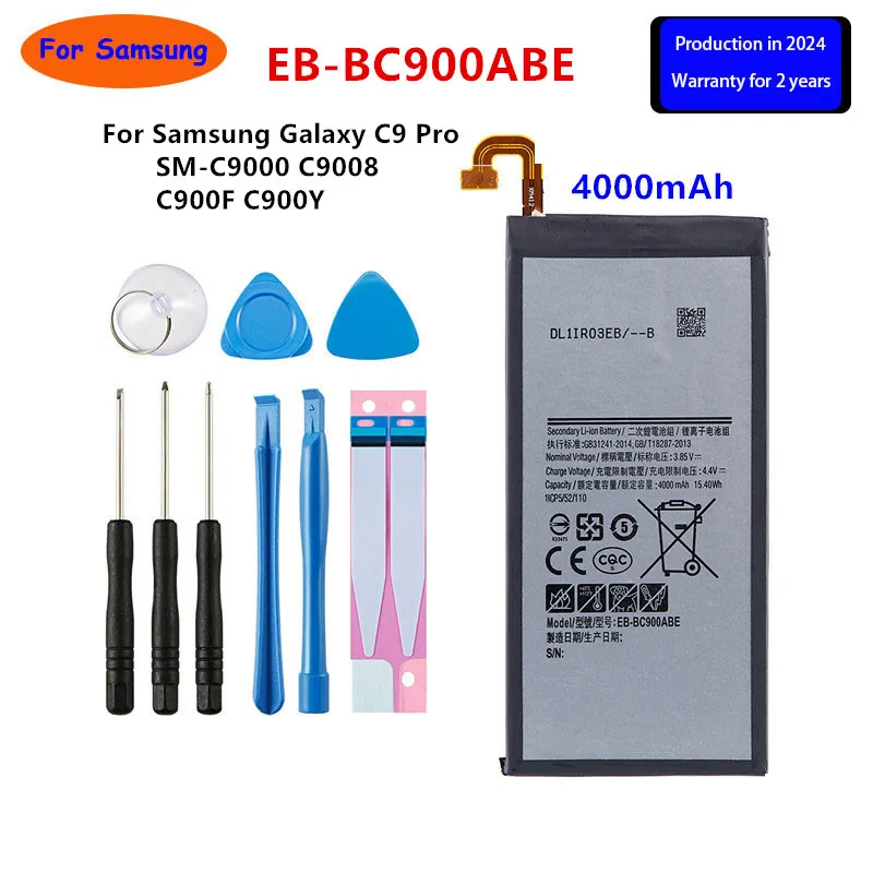 

Brand New EB-BC900ABE 4000mAh Replacement Battery For Samsung Galaxy C9 Pro SM-C9000 C9008 C900F C900Y Batteries+Tools