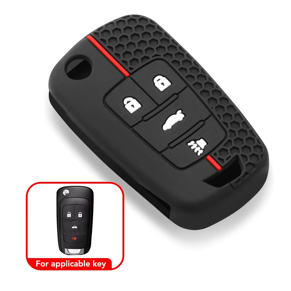 Silicone Car Key Case Cover for Chevrolet Cruze Impala Camaro Garna Equinox Volt Yakista AVEO Impala GMC Terrain Keychain