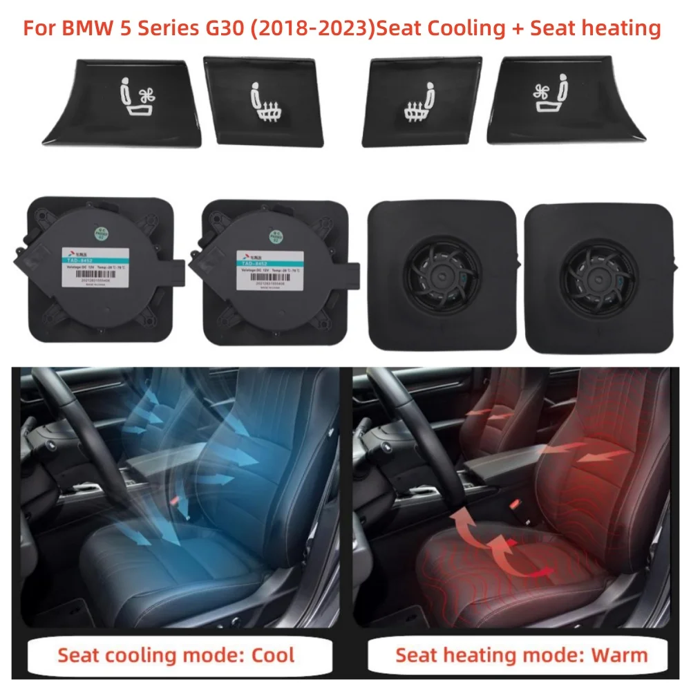 Car seat cooling for BMW 5 Series G30 2018-2023 Front seat intelligent heating Backrest fan air conditioning panel control new