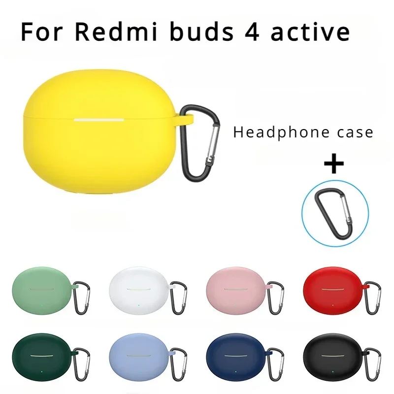 For Xiaomi Redmi buds 4 active Earphone Protective Case Silicone Cute Cover Silicone Pure color Cover for Redmi buds 4 active