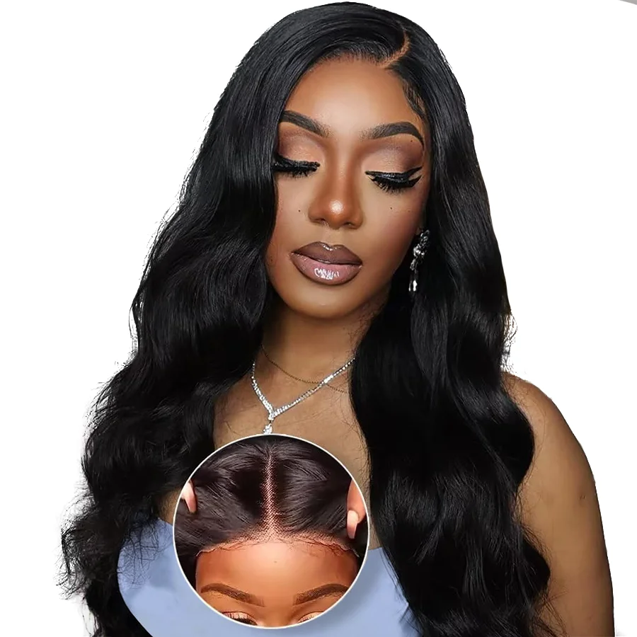 

Ready To Go Pre-Cut 6x4 Lace Body Wave Closure Human Hair Wigs Glueless Pre Plucked Glueless Wig Human Hair