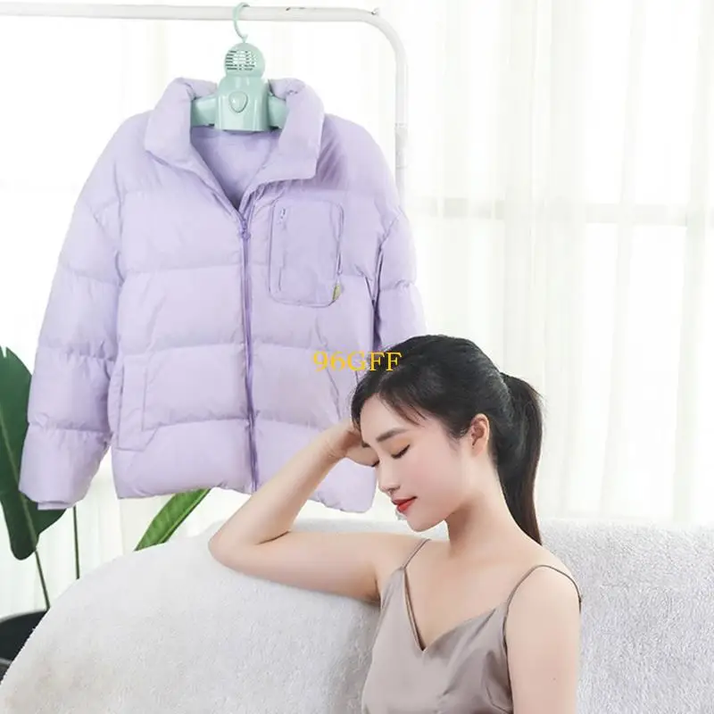96GF Compact Portable Clothes Dryer Remote Control Fast Drying Foldable Design Quiet Energy Efficient for Travel Dorm Use