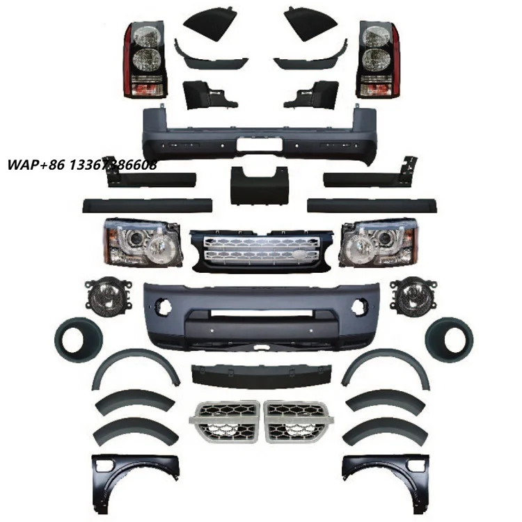 LR3 UP 2010 LR4 full body kit including bumper and light fixture