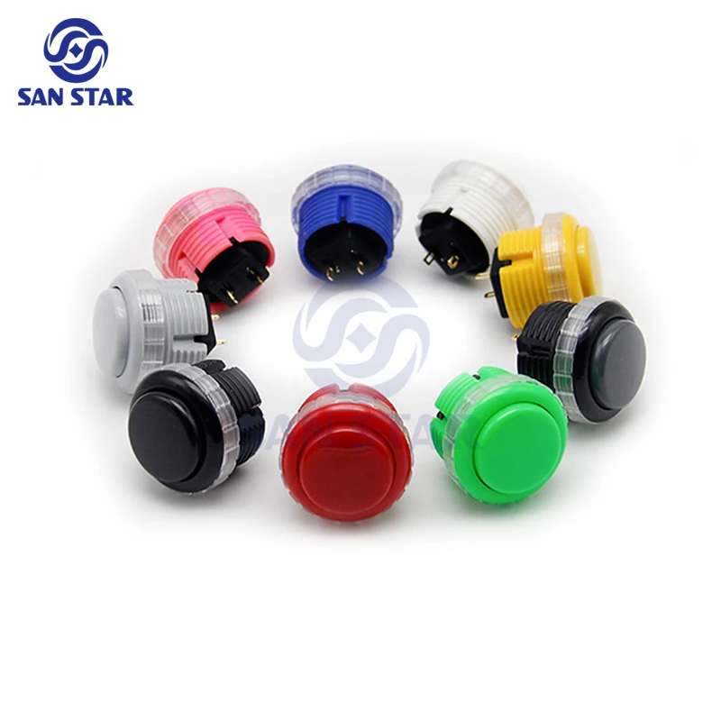 

6PCS 30mm Original QANBA GRAVITY Solid Push Buttones For Arcade JAMMA Game Box Pandora Boxing Fighter FightBox Controller