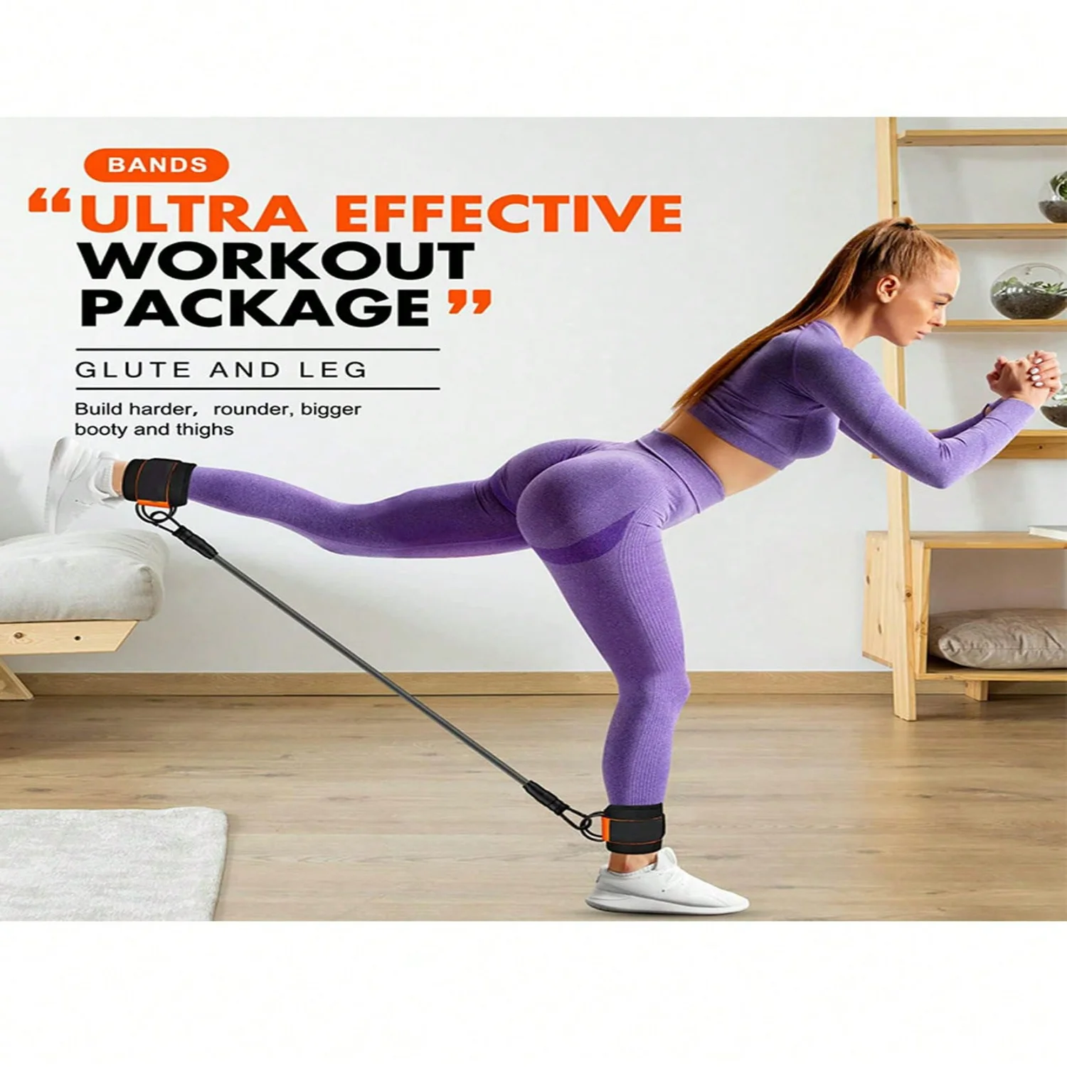 

1pc Ankle Resistance Band, Leg/Ankle Resistance Training Band Fitness Equipment For Hip Workout, Glute Exercise Strap (With Kick