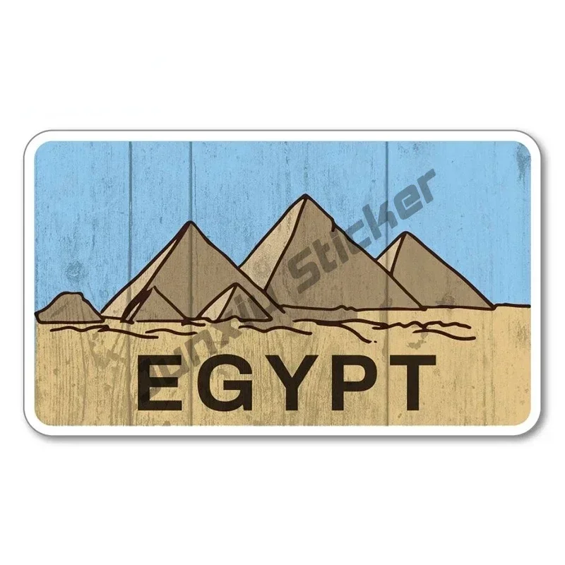 Egypt Flag Decal Sticker Egypt Travel Pyramid Pharaoh Desert Camel Sticker Car Accessories Laptop Window Car Decal KK13cm