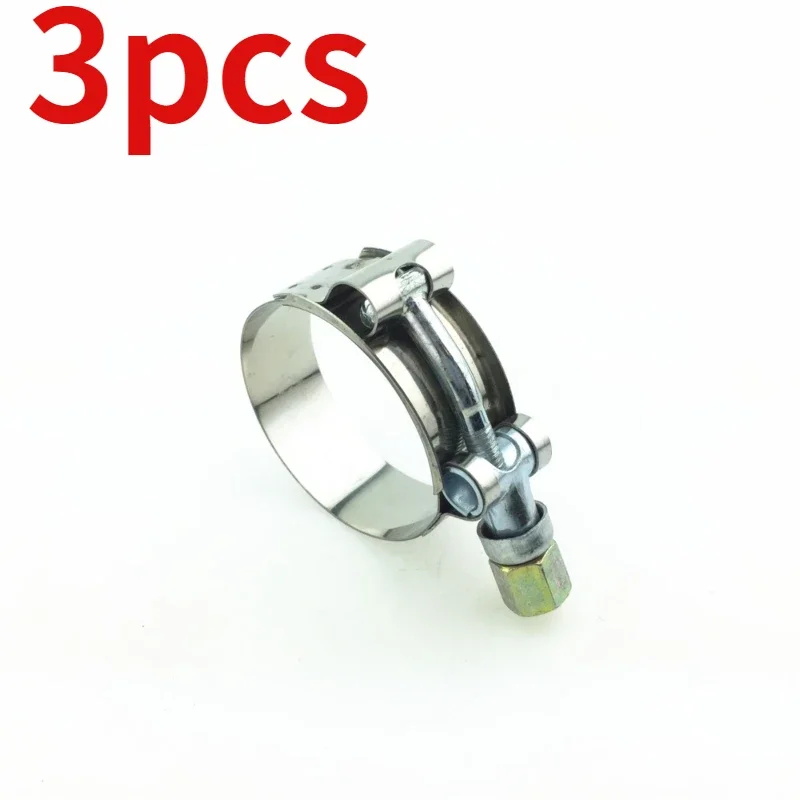 

3pcs Automotive Stainless Steel T-type Powerful Hose Clamp Hose Clamp Reinforced Hoop