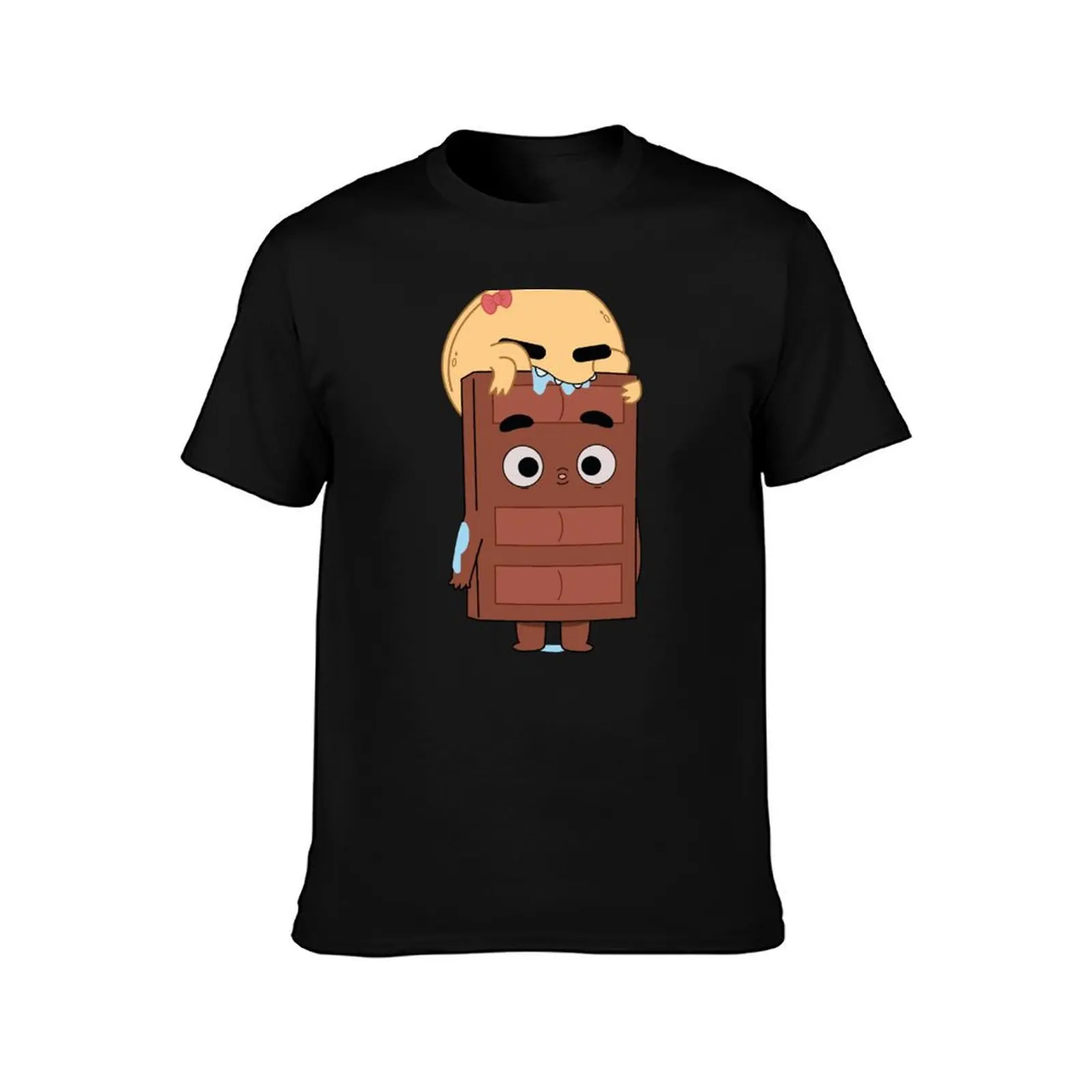 Pancake Devours Choco Affection T-Shirt Comfortable Basic Crew Neck Tee T-Shirt