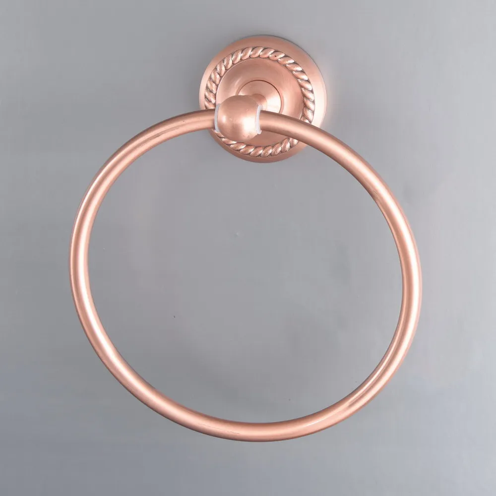

Bathroom Accessory Wall Mounted Antique Red Copper Towel Rings Holder tba972