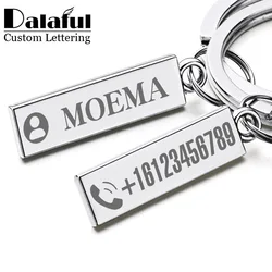 Exquisite Anti-lost Keychain Small Chic Personalized Customized Keyring  For Car Name Men Women Gift  Key Chain P021