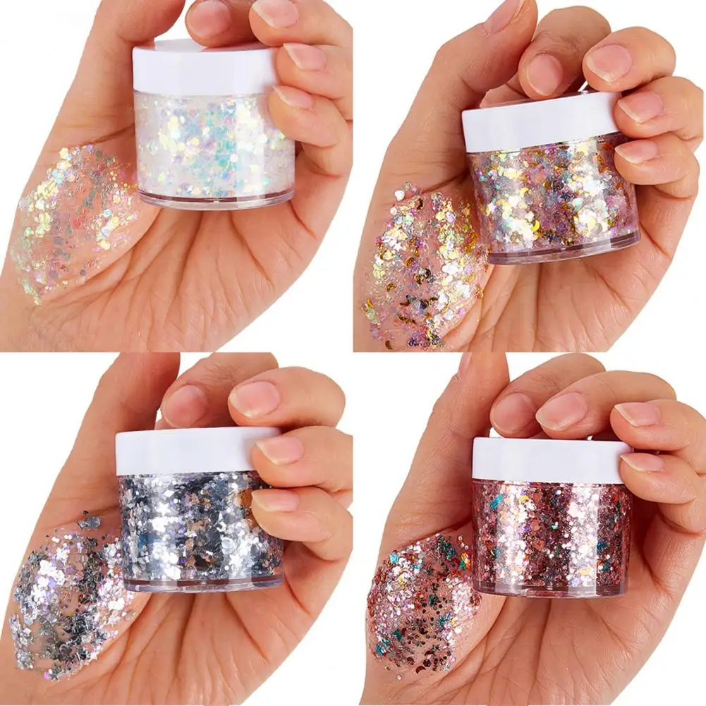 Carnival Face Glitter Gel, Olhos, Lábios, Cabelo, Corpo, Espumante, Lantejoulas, Sombra para Palco, Mão, 36g